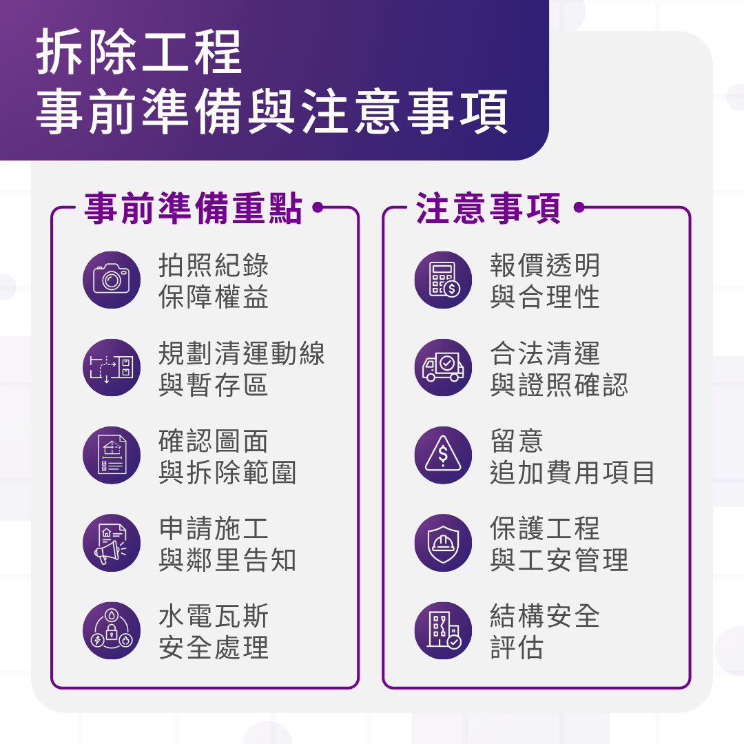 拆除工程的事前準備與注意事項