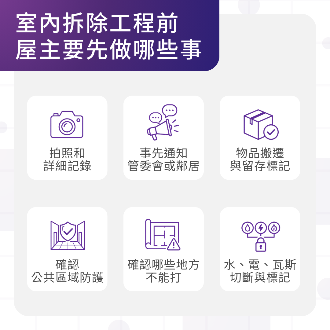 室內拆除工程前的準備